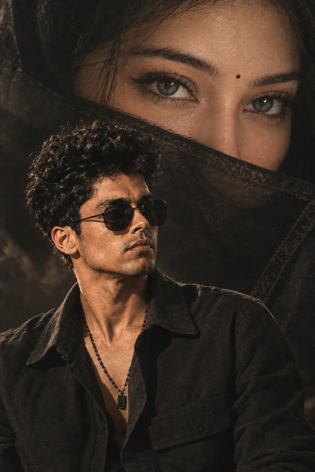 Double exposure style portrait