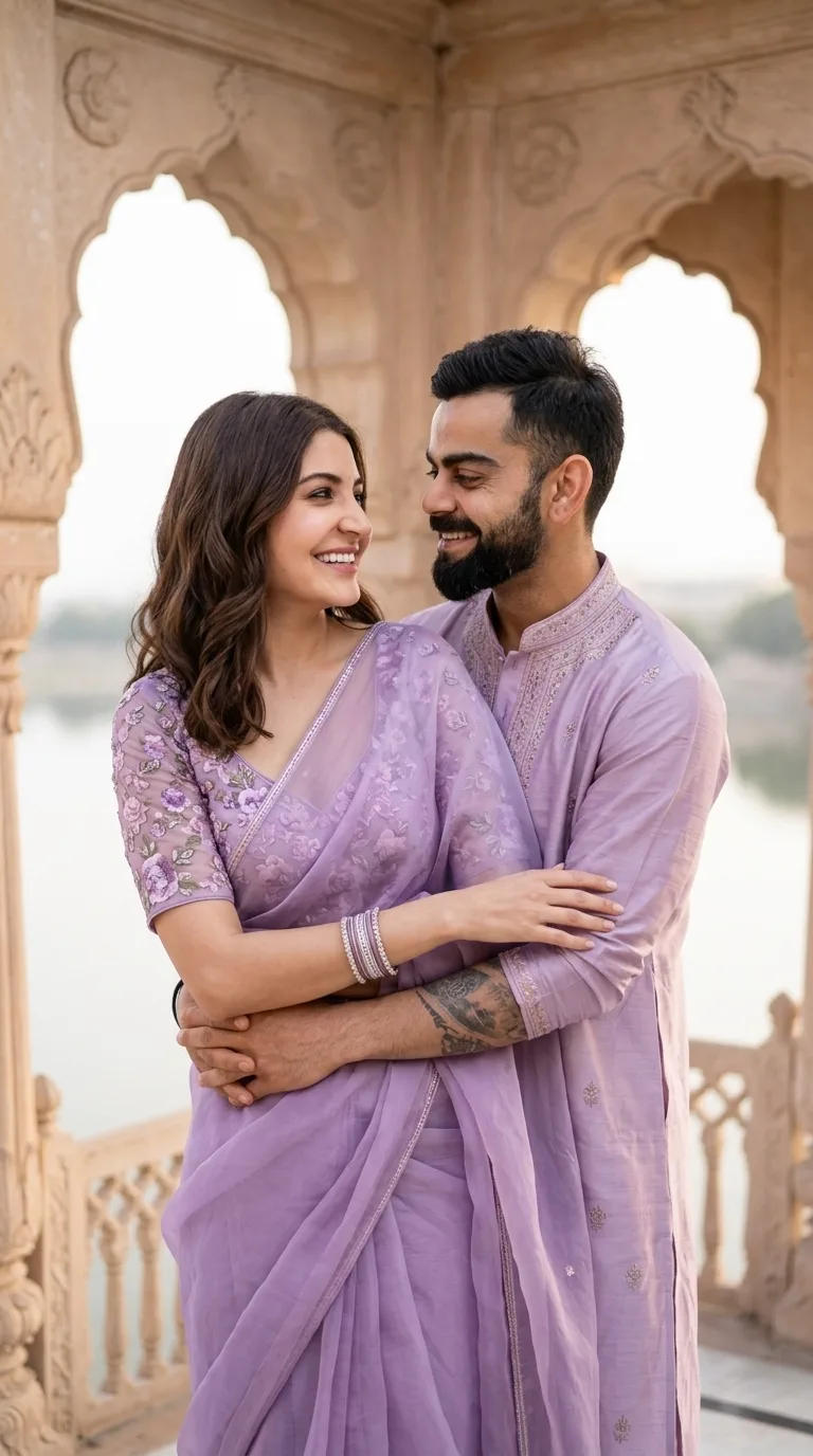 πβ¨ Romantic Indian Couple Portrait β Elegant Palace Engagement Photography