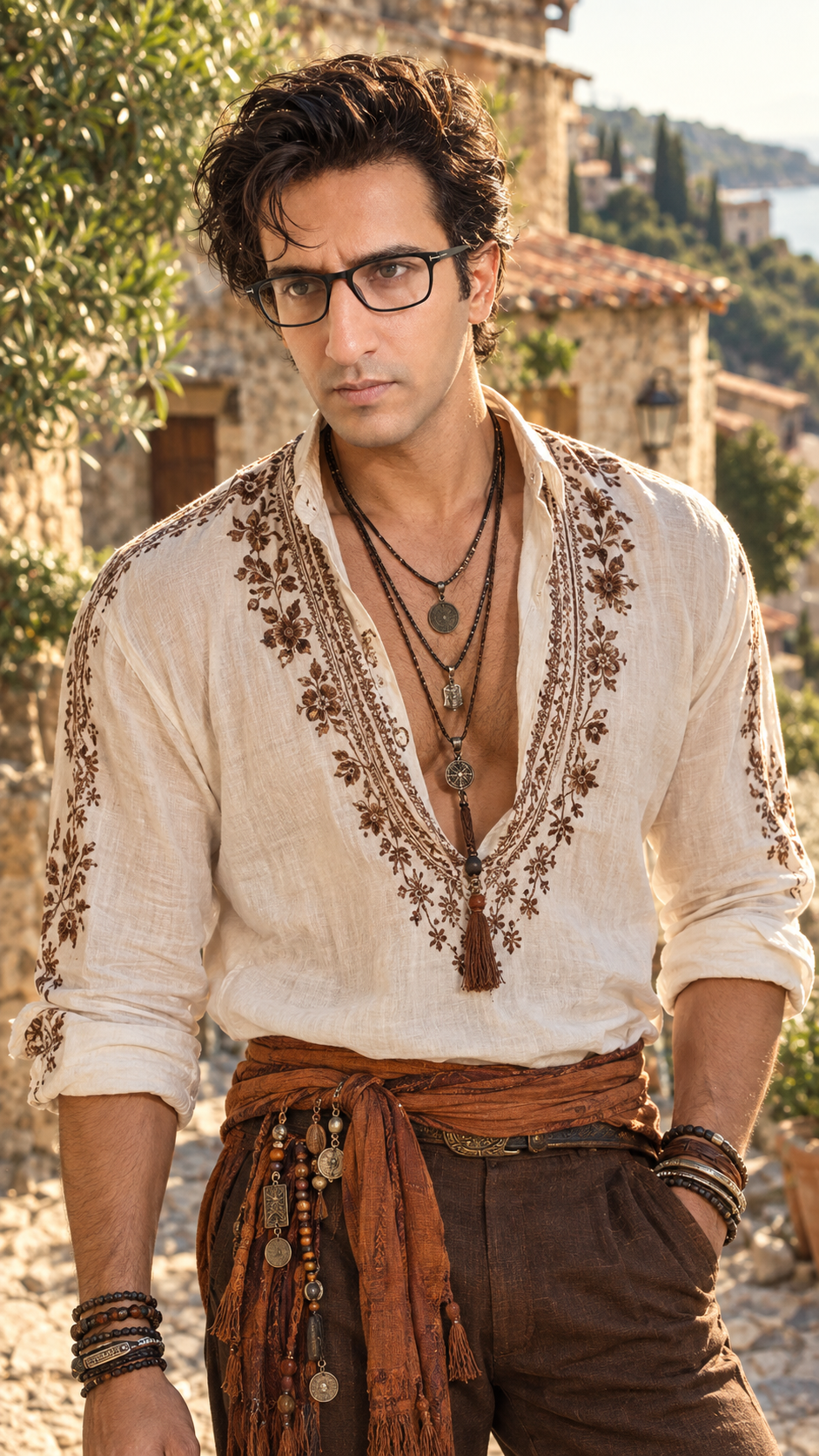 Mediterranean Golden Hour Wanderer
