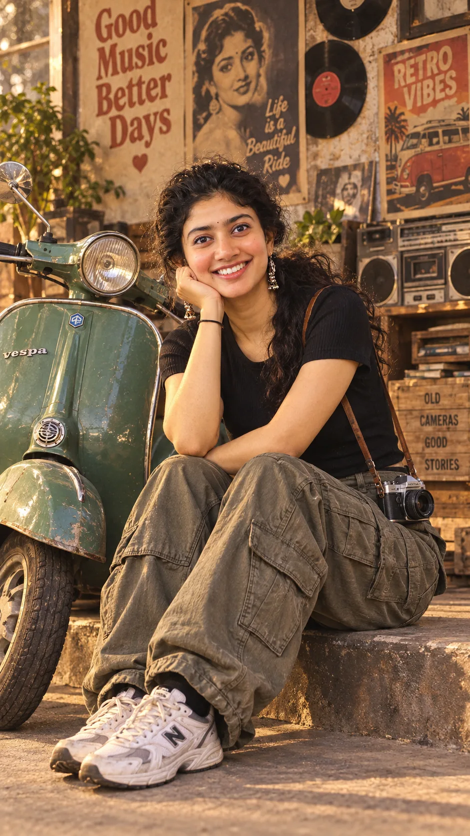 ✨ Retro Vibes & Timeless Smiles 🛵🎶 | Vintage Girl Aesthetic