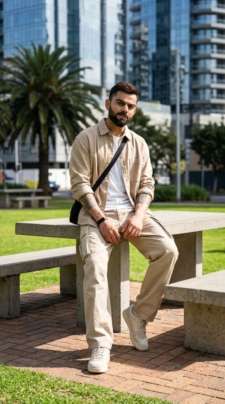 Outdoor Bench Boy Photo