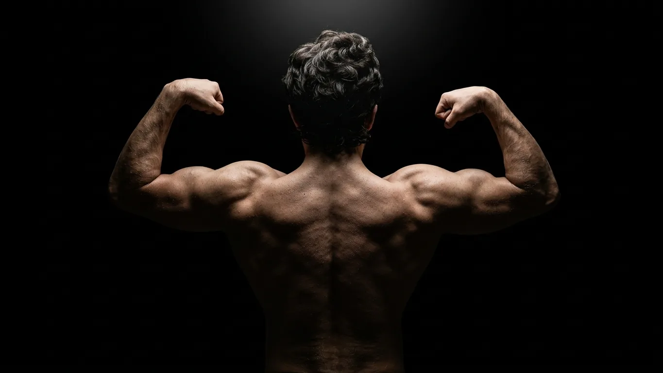 Low-Key Back Muscle Photography